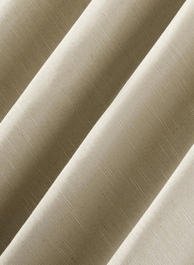 Archaeo Textured Linen Blend Grommet Top Curtain, 50" x 84", Stone - Image 5